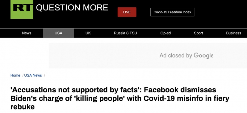 被拜登炮轰平台虚假信息正在杀人后脸书回应我们是在帮助拯救生命